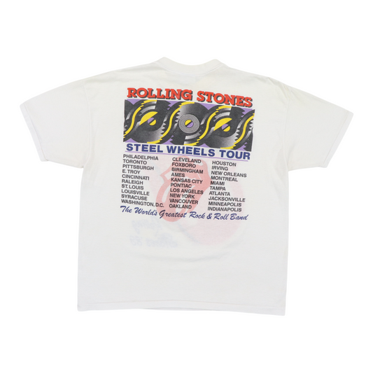 1989 Rolling Stones Steel Wheels Tour Shirt Back
