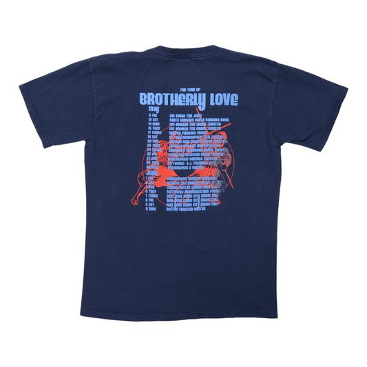 2001 Oasis Black Crowes Brotherly Love Tour Shirt Back