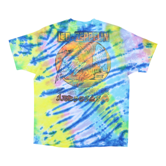 1995 Jimmy Page Robert Plant Tie Dye Tour Shirt Back