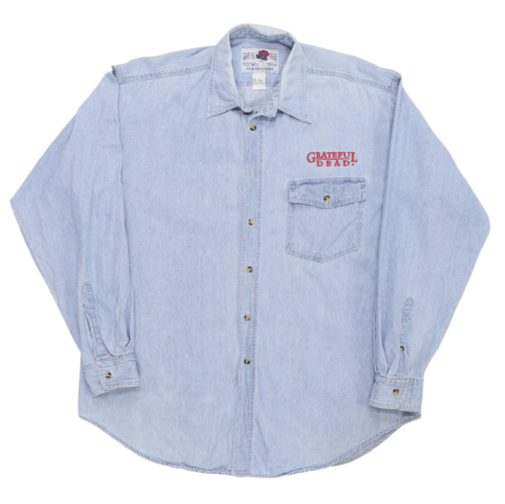 1990s Grateful Dead Dancing Bears Denim Shirt