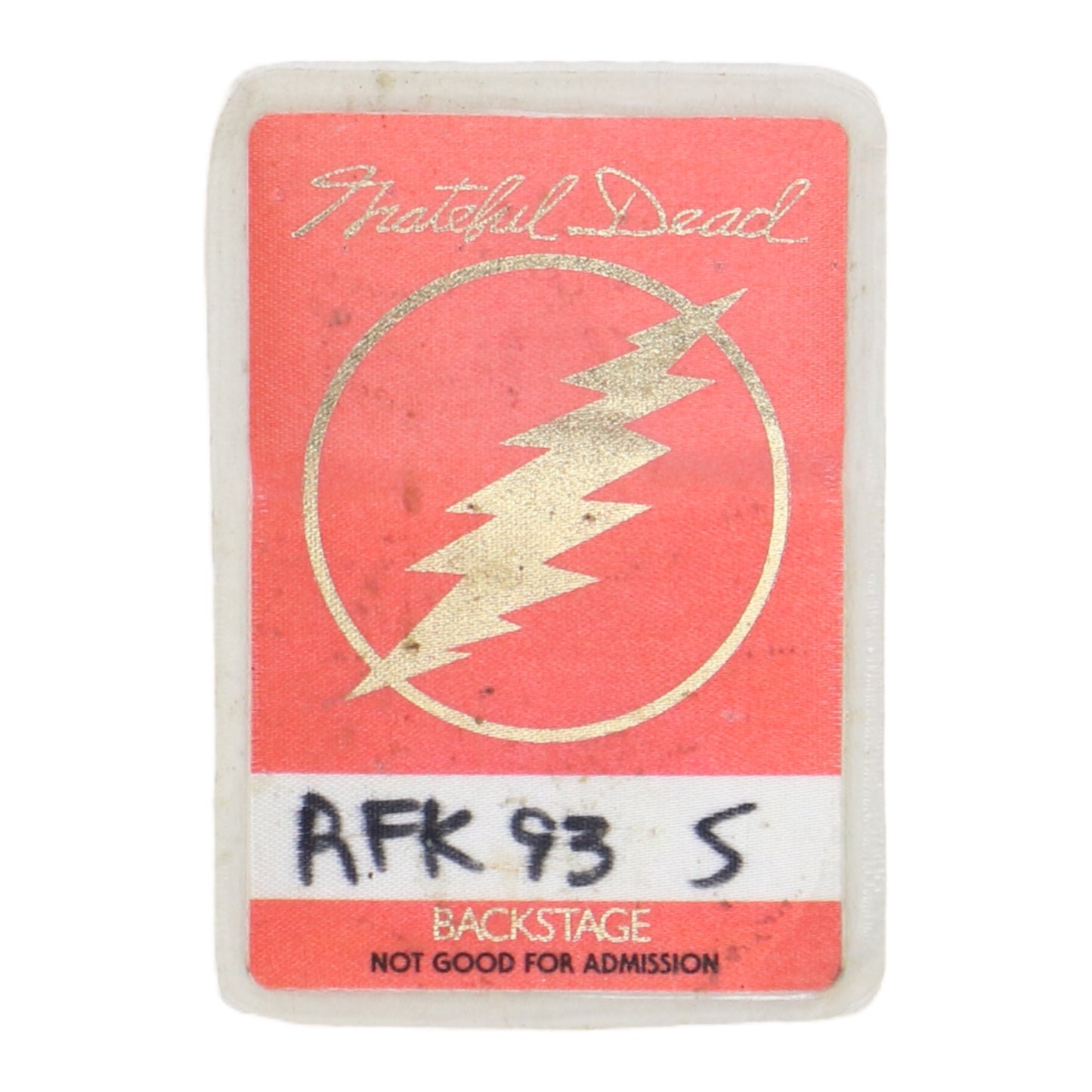 1993 Grateful Dead Backstage Pass Laminate