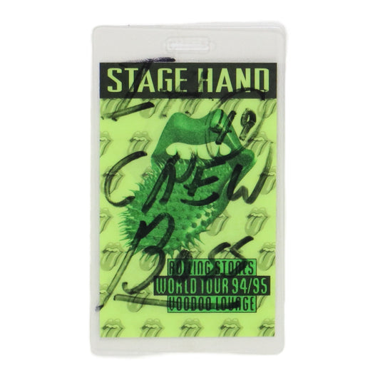 1994 Rolling Stones Voodoo Lounge Backstage Pass Laminate Back
