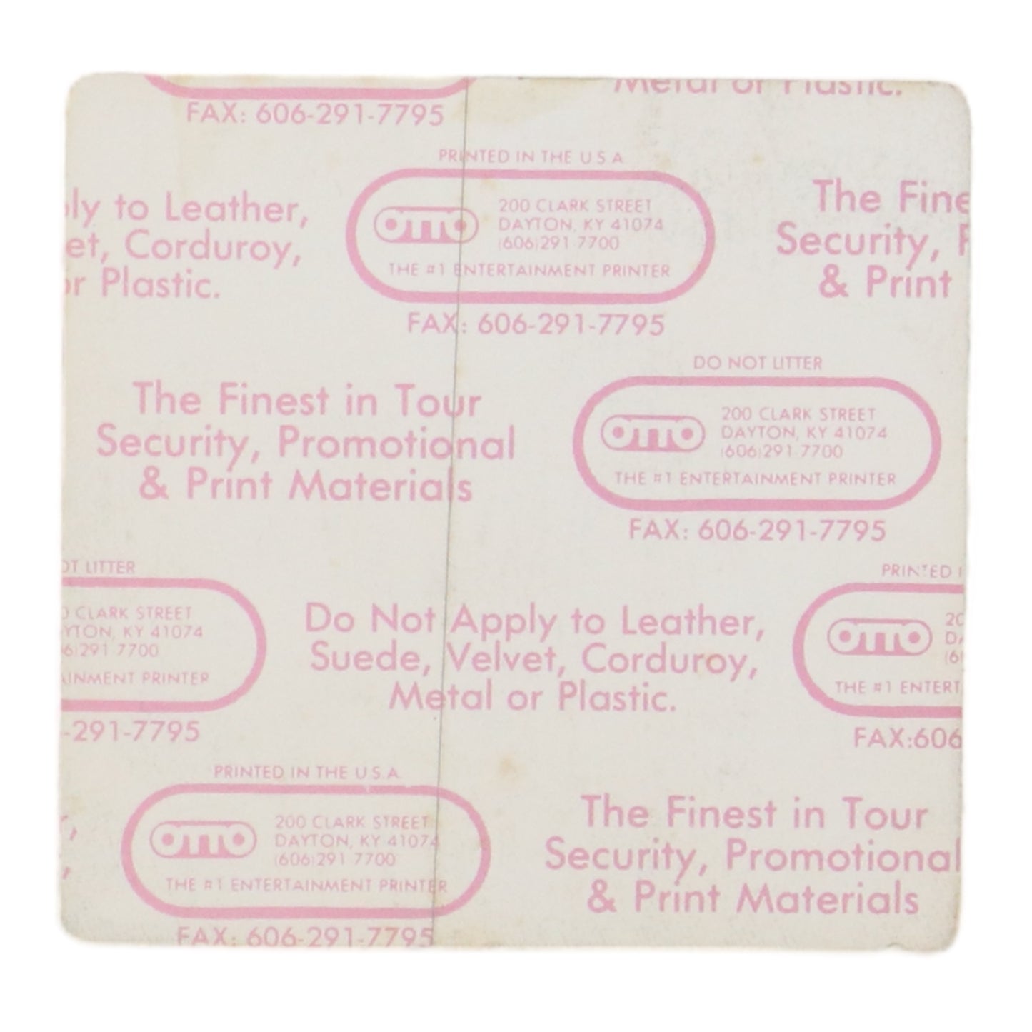 1989 Aerosmith Pump Backstage Pass Laminate