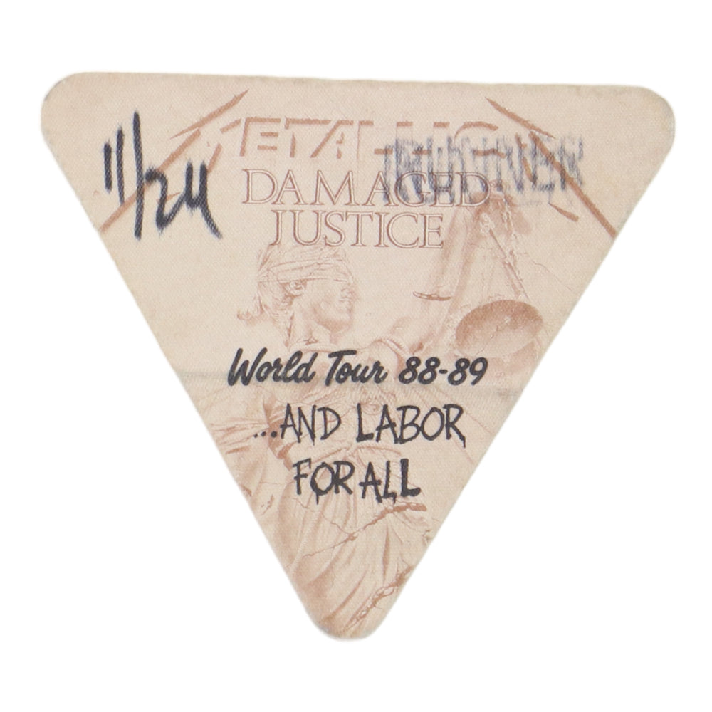 1988 Metallica Damaged Justice Backstage Pass