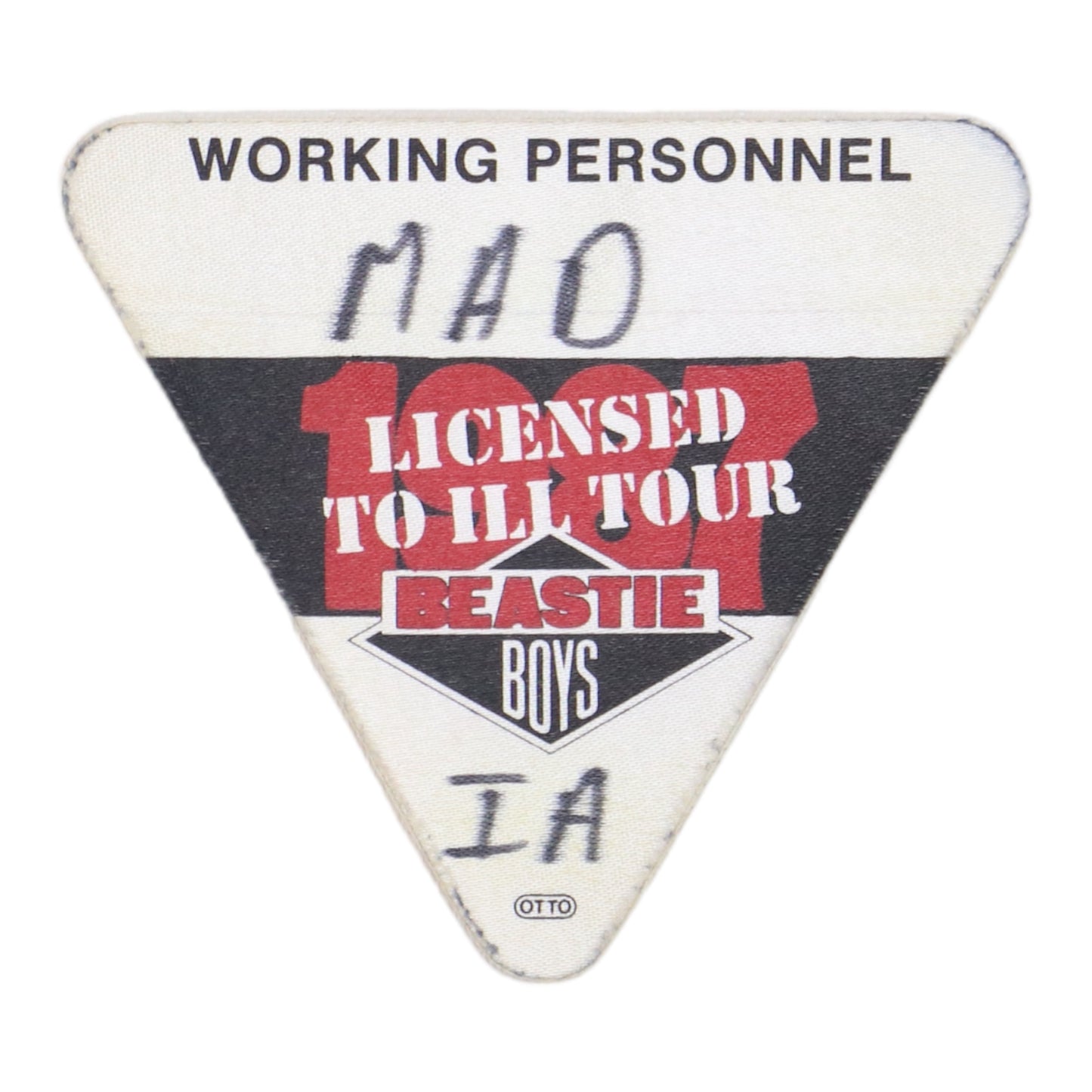 1987 Beastie Boys Backstage Pass