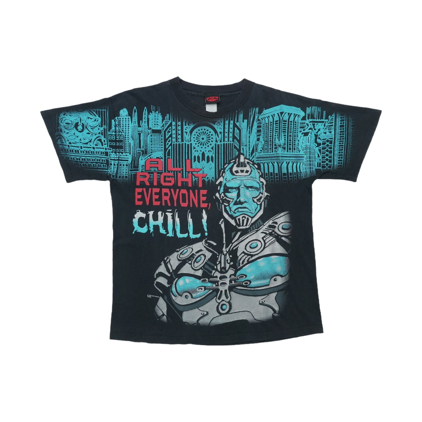 1990s Batman Forever Mr Freeze All over Print Shirt Front