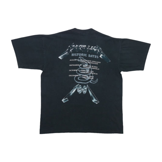 1991 Metallica Historic Dates Shirt Back