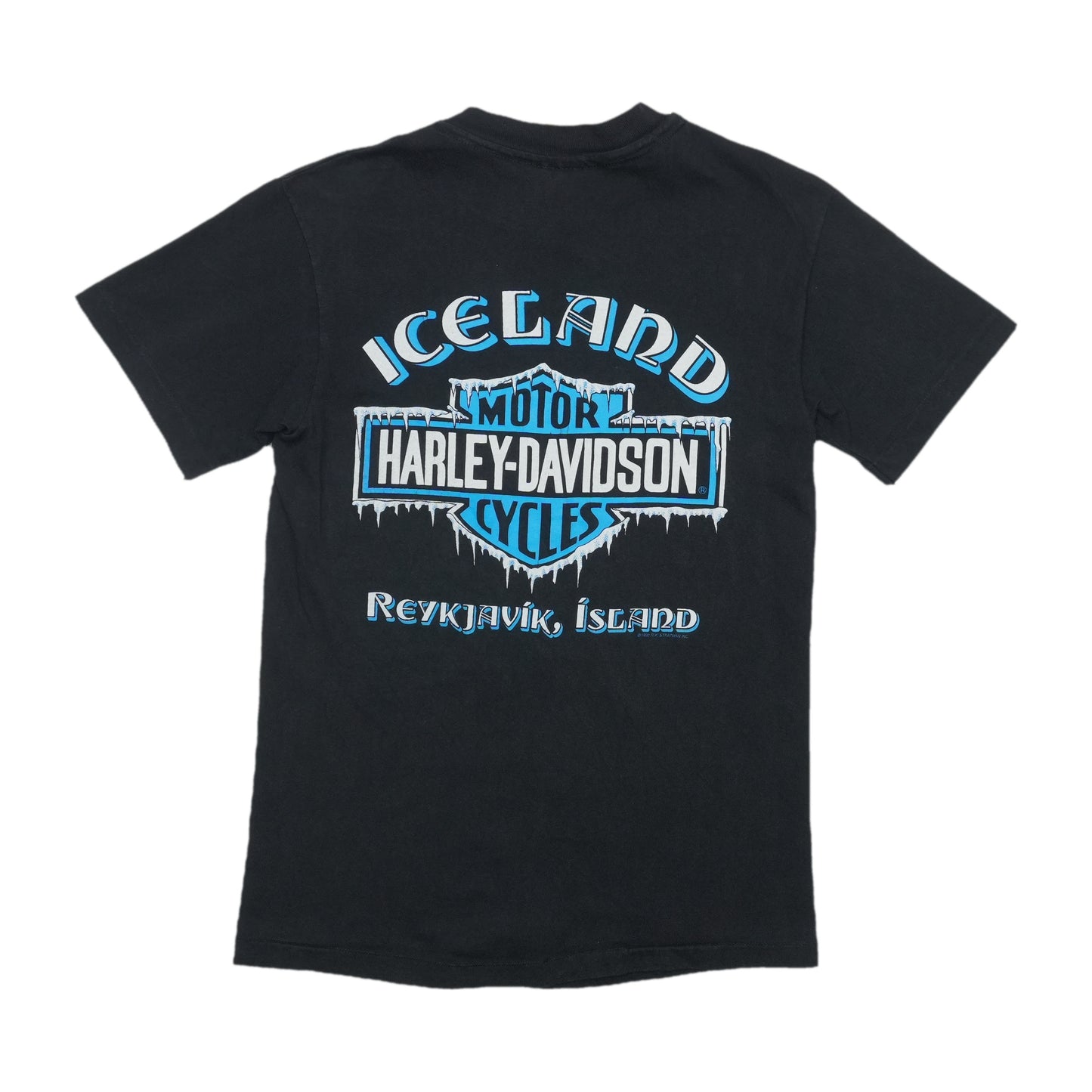1992 Harley Davidson Reykjavik Christmas Shirt Back