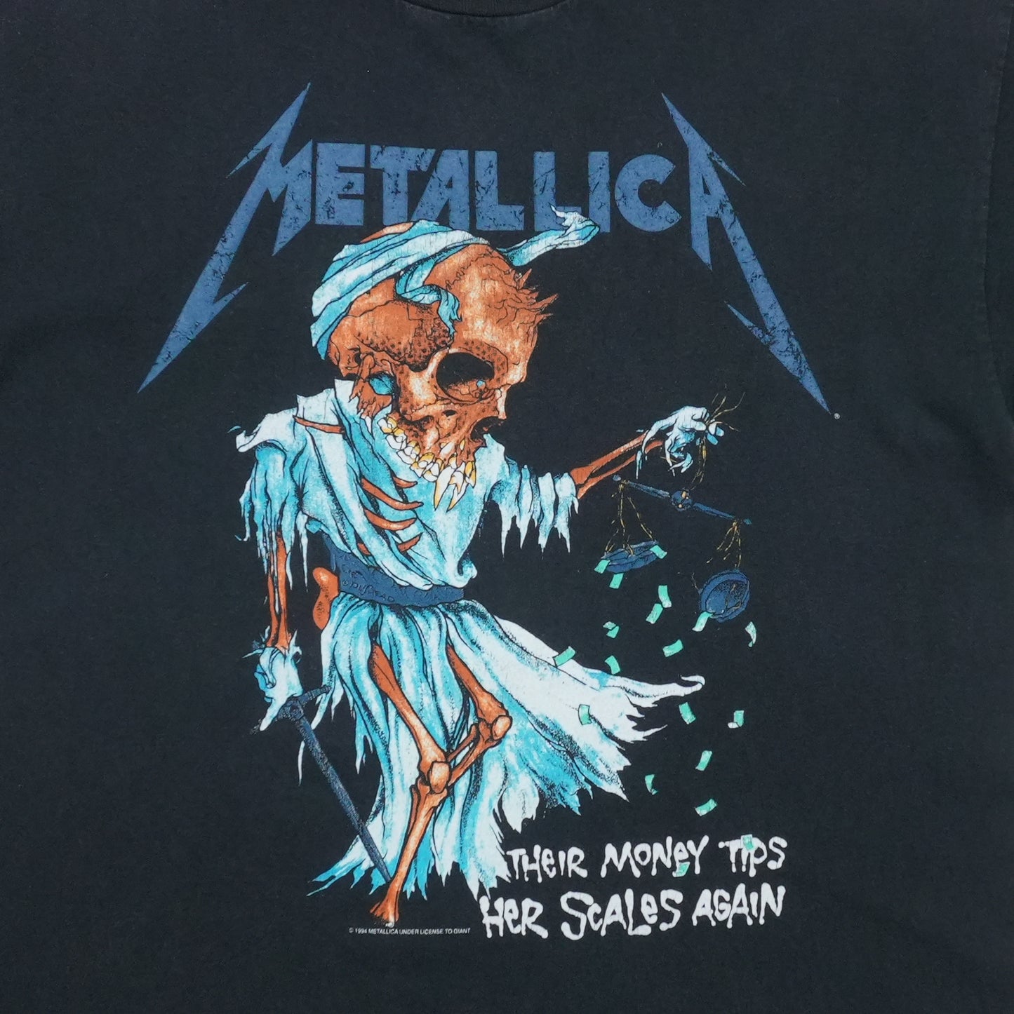 1994 Metallica And Justice For All Shirt Front Detail 1