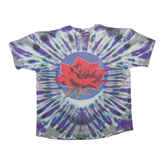 1990s Grateful Dead Skull and Roses Tie Dye Shirt Back