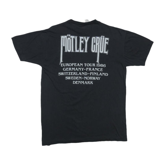 1986 Motley Crue European Tour Shirt Back