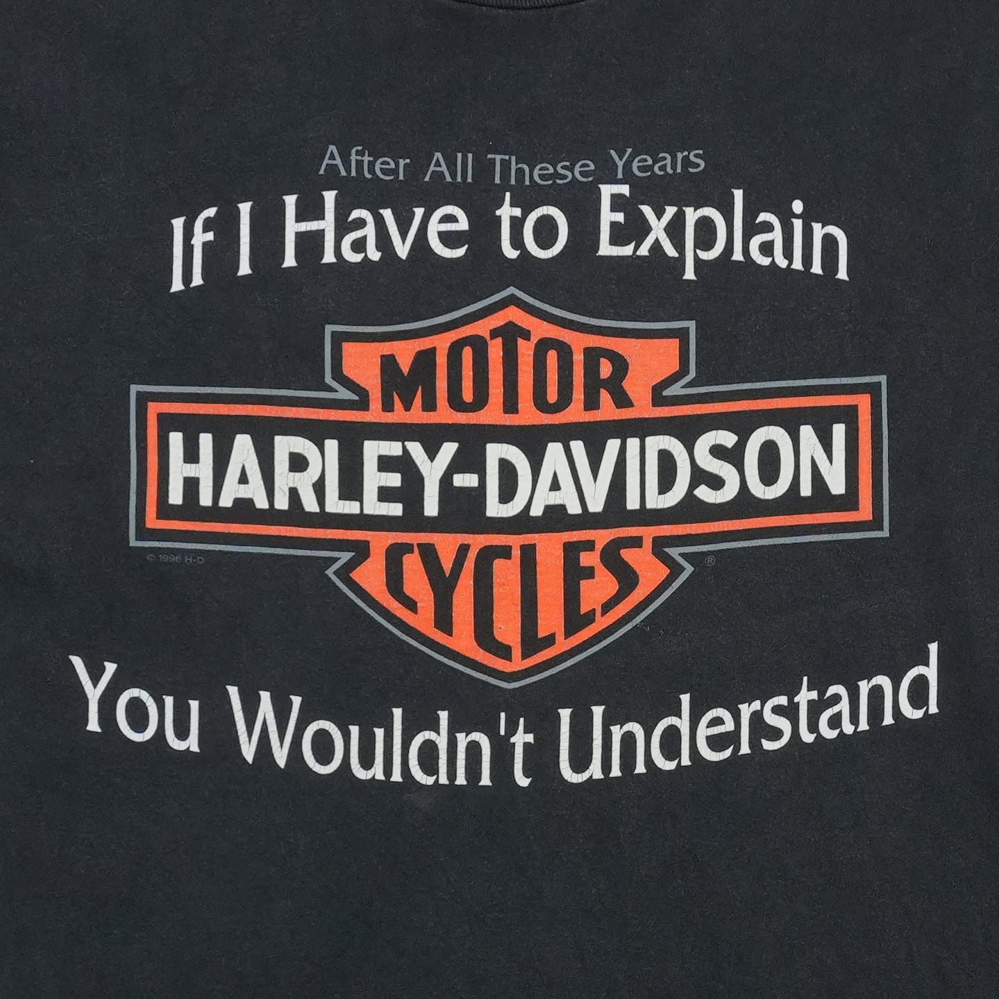 1996 Harley Davidson Salem Oregon If I Have To Explain Shirt Front Detail 1