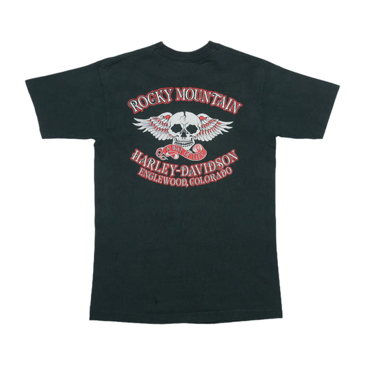 1990s Harley Davidson Friends Don't Let Friends Ride Japanese Bikes Shirt Back