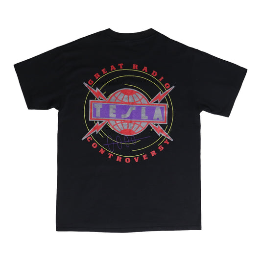 1988 Tesla Great Radio Controversy Shirt Back
