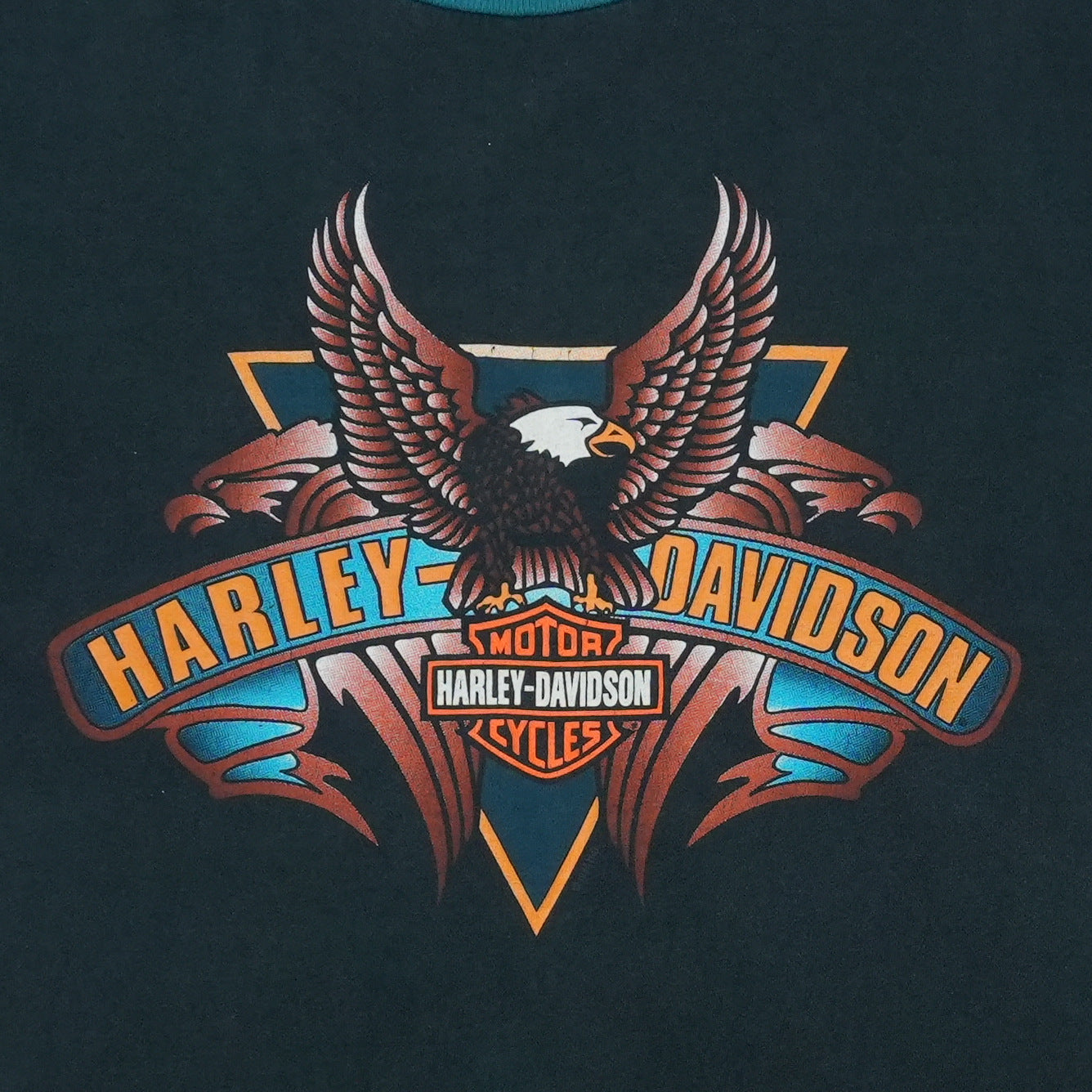 1990s Harley Davidson Cycle Nuts Boise Idaho Shirt Front Detail 1