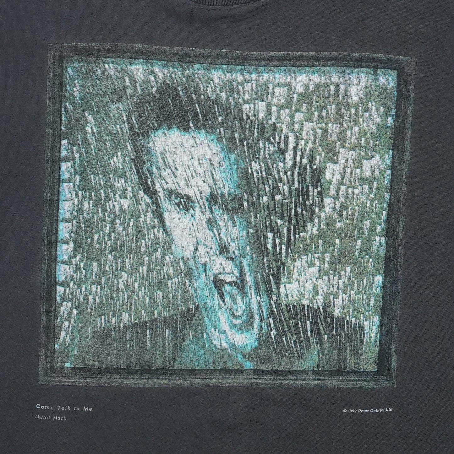 1992 Peter Gabriel Secret World Tour Shirt Front Detail 1