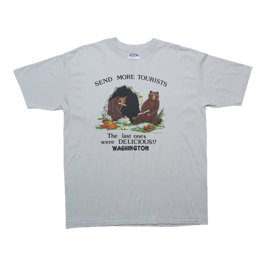 1988 Send More Tourists Washington Shirt Front