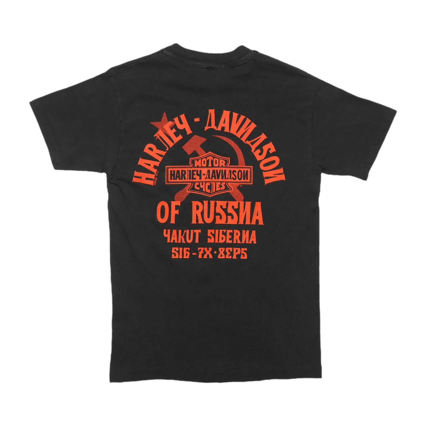 1990s Harley Davidson Of Russia Yakut Siberia Shirt Back