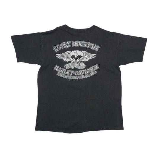 1990s Harley Davidson Englewood Colorado Wild At Heart Shirt Back