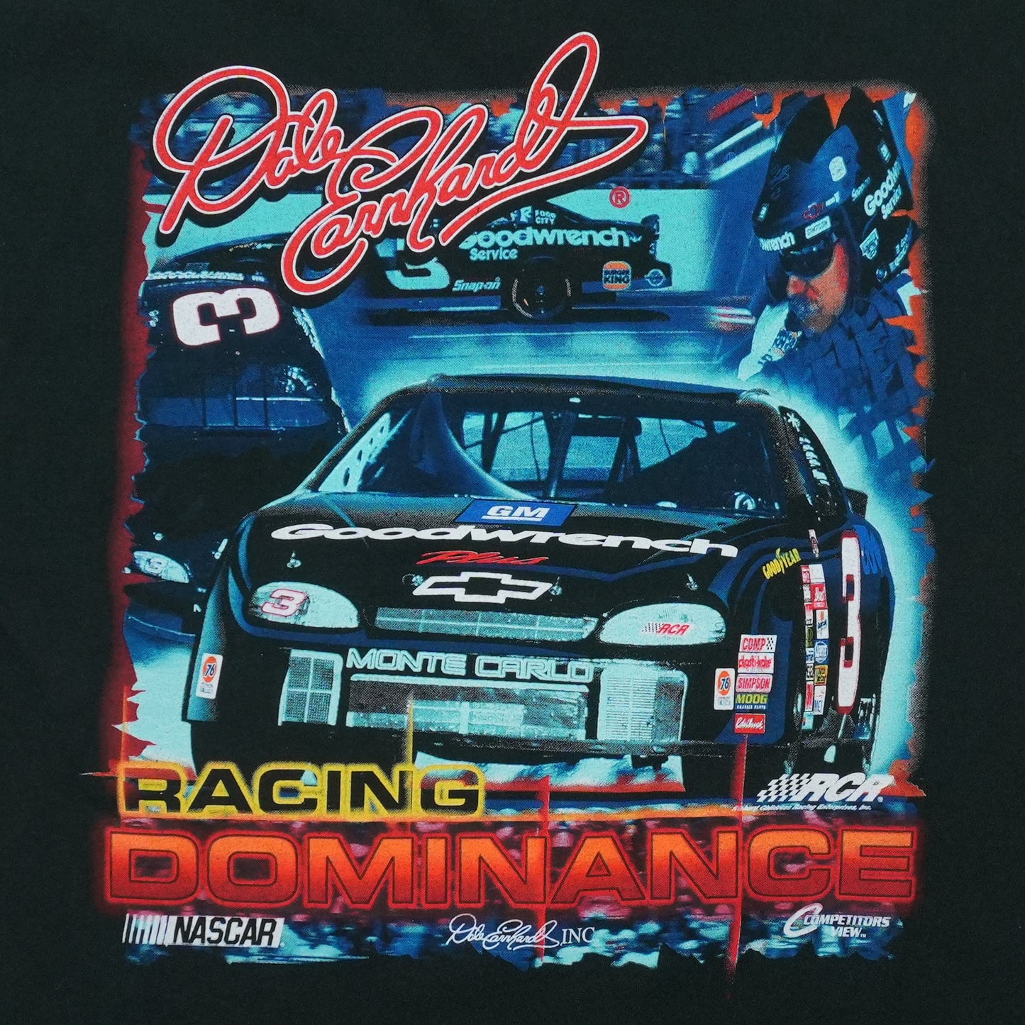 1990s Dale Earnhardt #3 Racing Dominance Shirt Detail