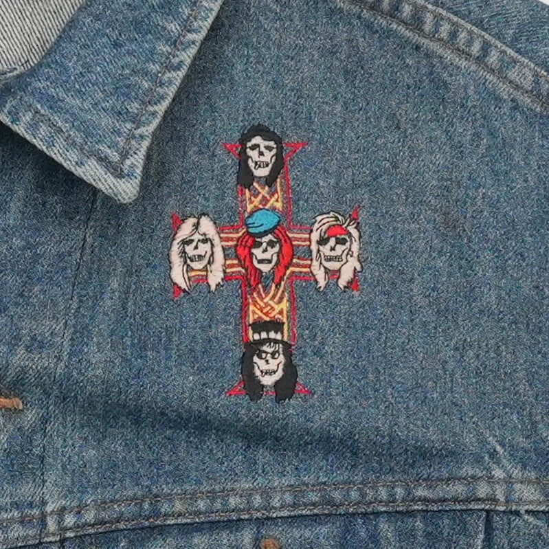 1990s Guns N' Roses Lee Denim Jacket Front Detail 1