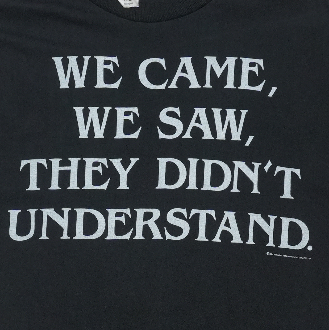 1986 Motley Crue European Tour Shirt Front Detail 1