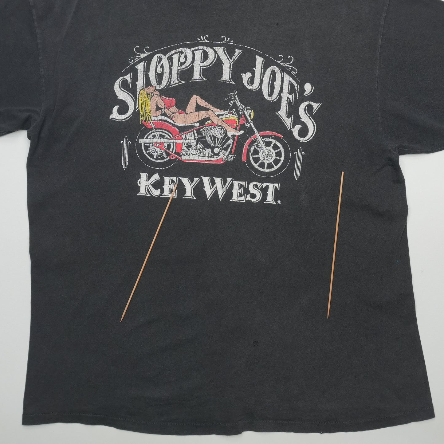 1990s Sloppy Joe's Key West Harley Davidson Shirt Back Detail 2