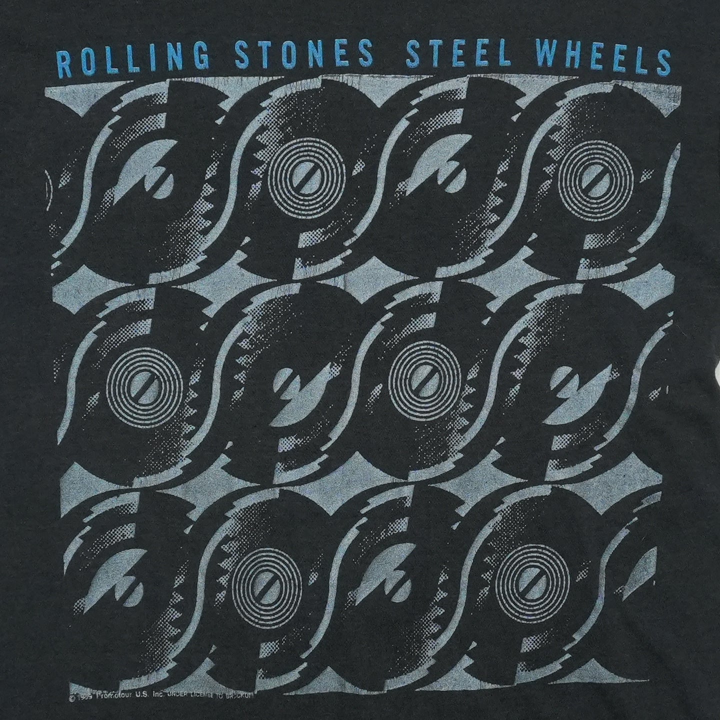 1989 Rolling Stones Steel Wheels North American Tour Shirt Front Detail 1