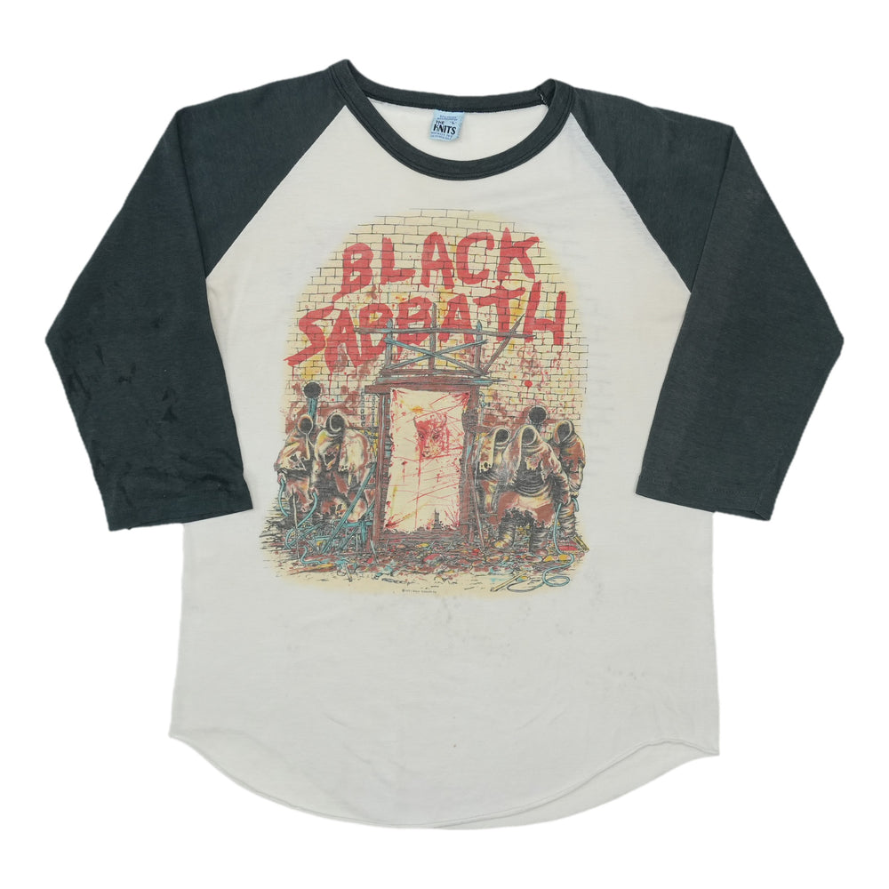 1981 Black Sabbath Mob Rules Tour Raglan Shirt Front