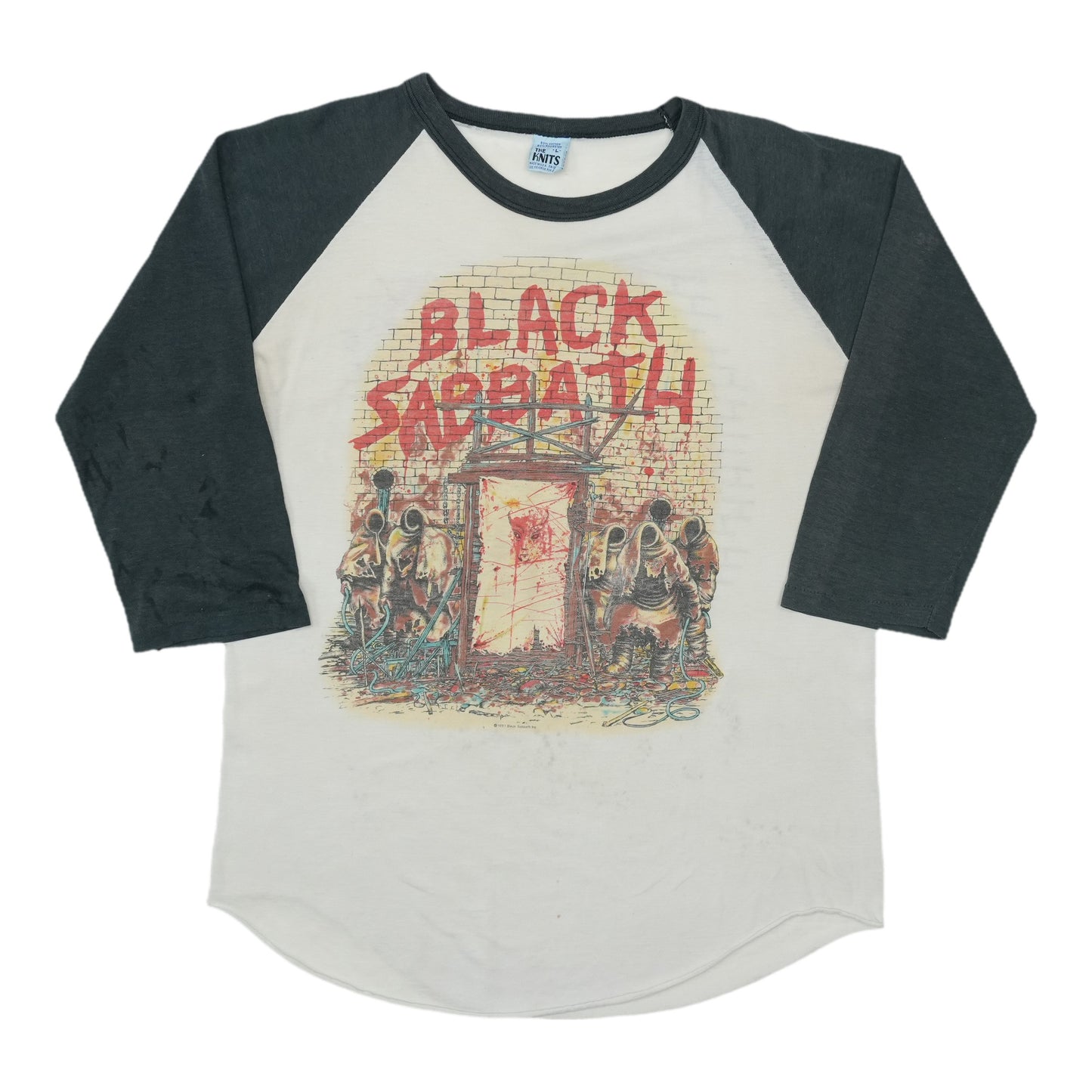 1981 Black Sabbath Mob Rules Tour Raglan Shirt Front