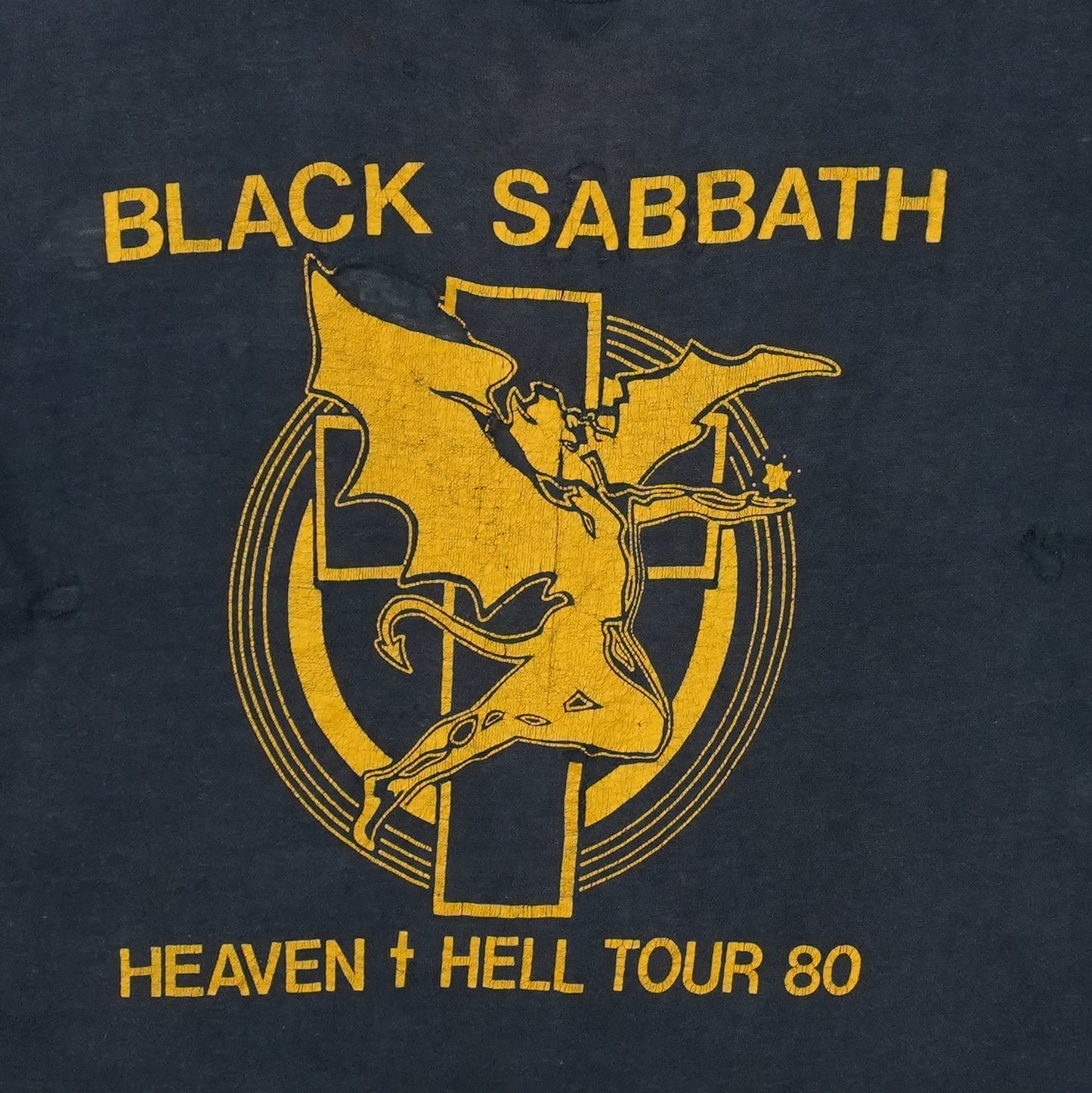 1980 Black Sabbath Heaven & Hell Tour Shirt Detail 2