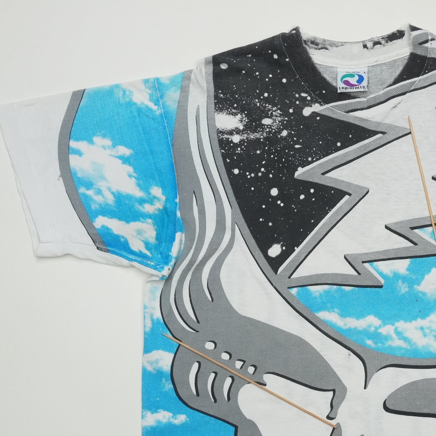 1993 Grateful Dead Steal Your Face All Over Print Shirt Front Detail 2