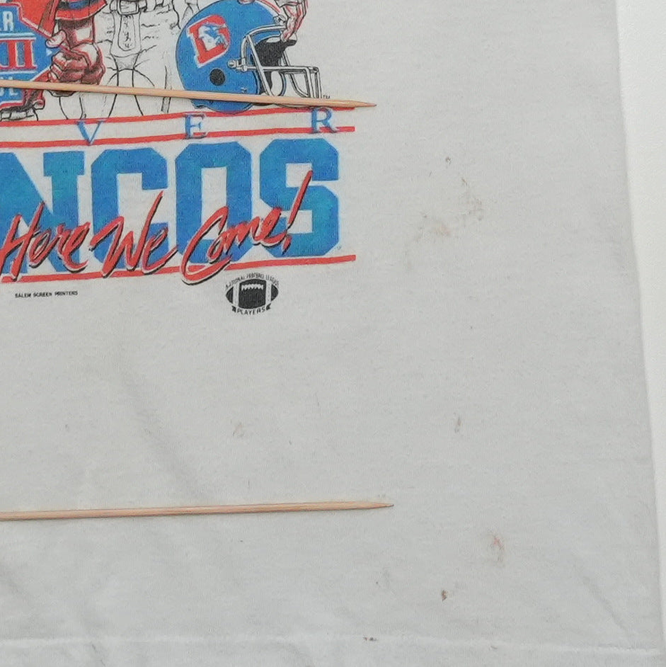 1987 Denver Broncos AFC Champs Shirt Flaw 1