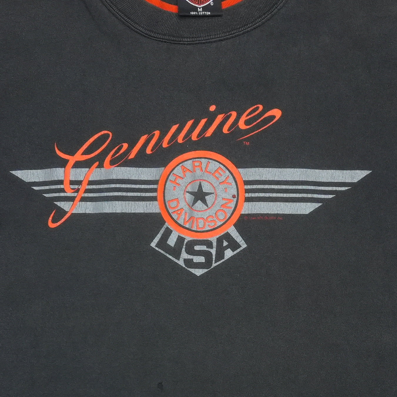 1990s Harley Davidson Gastonia North Carolina Shirt Front Detail 1