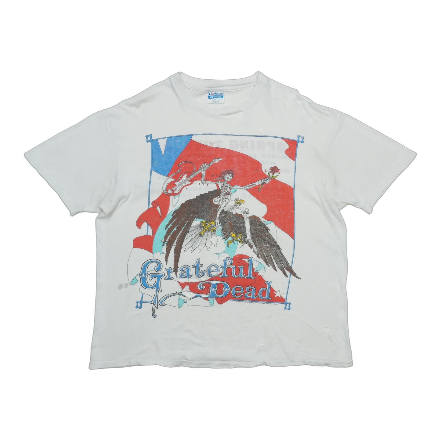 1987 Grateful Dead Eagle Perez Concert Shirt Front