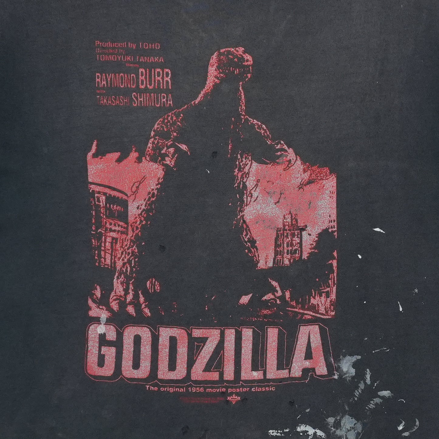 2000s Godzilla Shirt Front Graphic