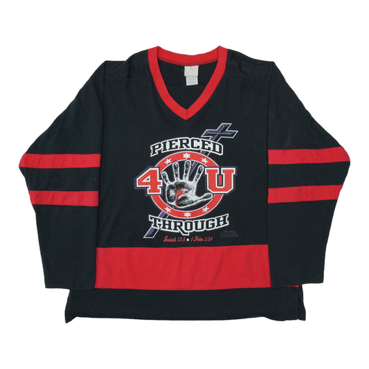 1995 Pierced 4 U John 3:3 Christian Hockey Jersey Front