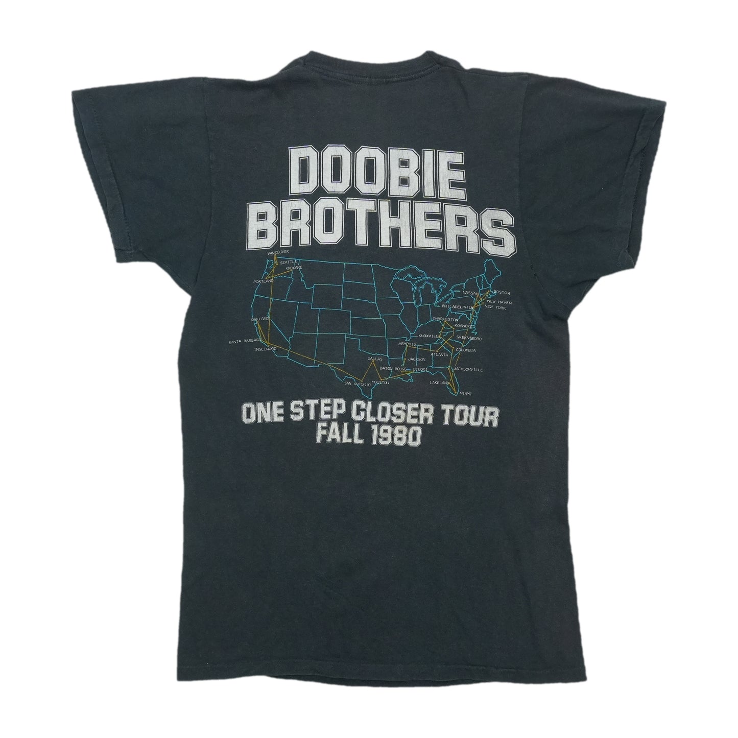 1980 The Doobie Brothers One Step Closer Tour Shirt Back