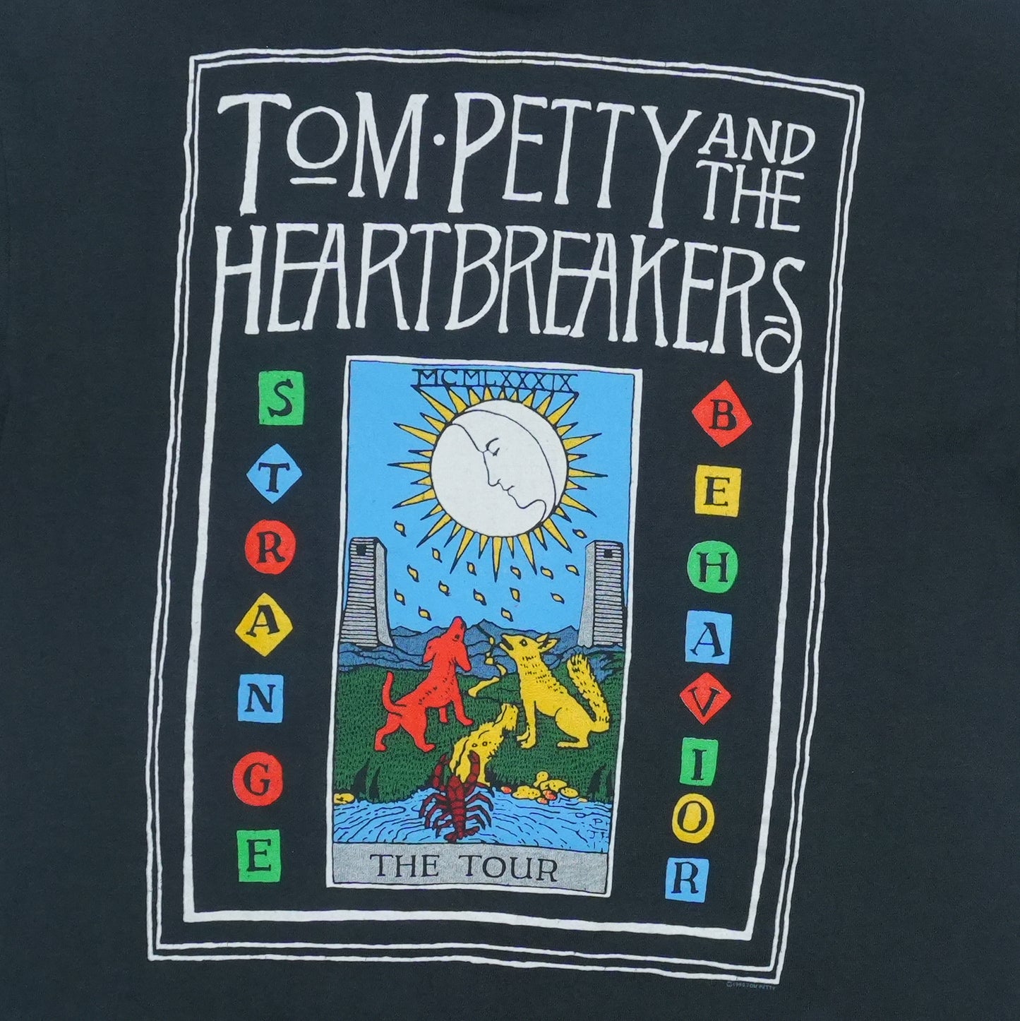 1989 Tom Petty and the Heartbreakers Strange Behavior Shirt Front Graphic