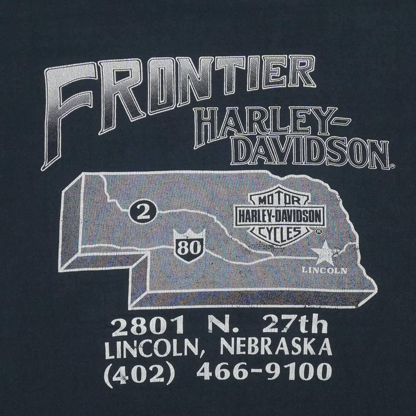 1990 Harley Davidson Lincoln Nebraska ShirtBack Graphic