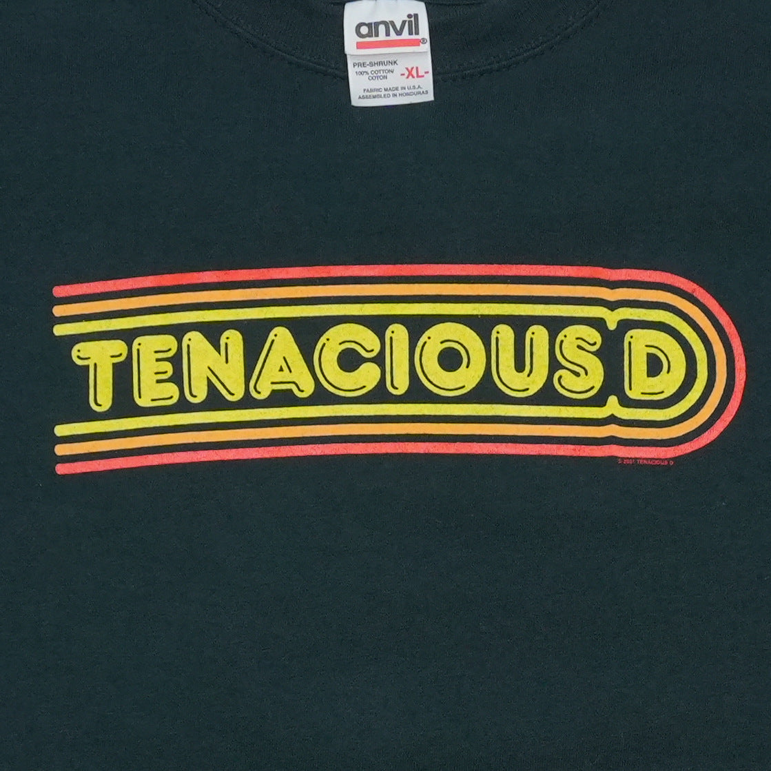 2001 Tenacious D Shirt Front Graphic
