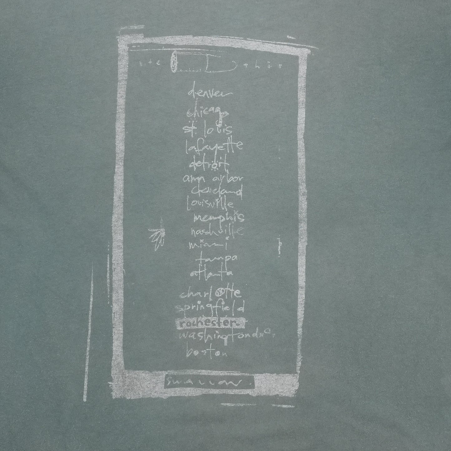 1994 Pearl Jam Freak Tour Shirt Detail 7