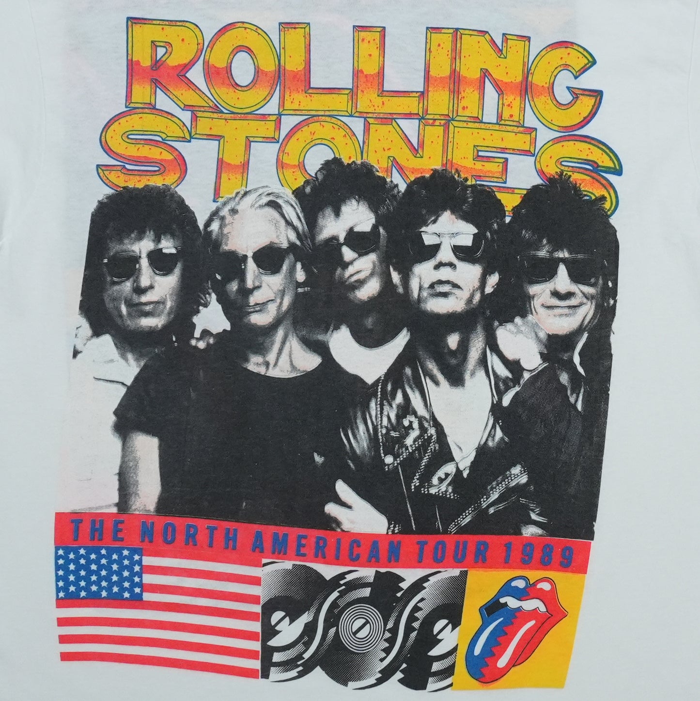 1989 Rolling Stones Steel Wheels North American Tour Shirt Front Detail 1