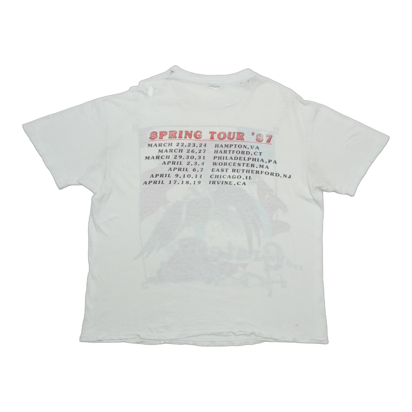 1987 Grateful Dead Eagle Perez Concert Shirt Back