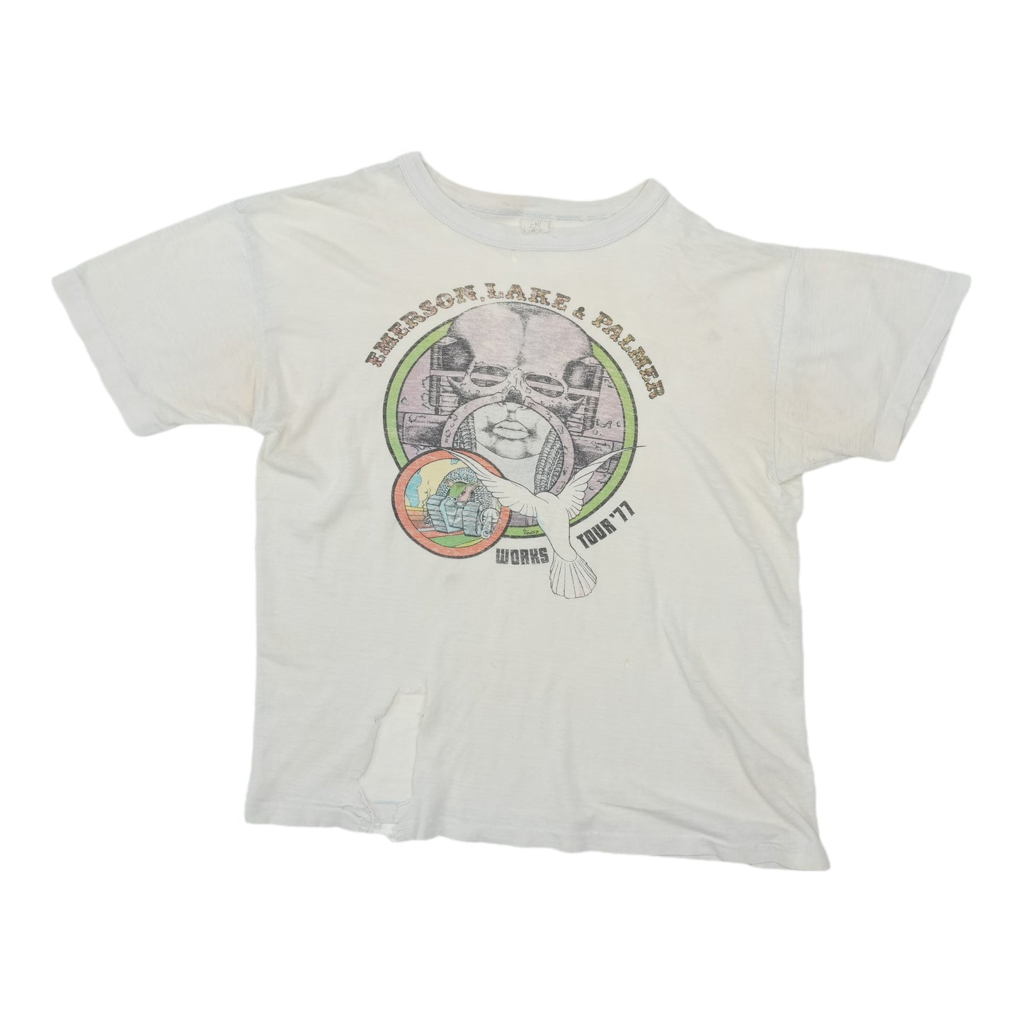1977 Emerson Lake & Palmer Works Tour Shirt Front
