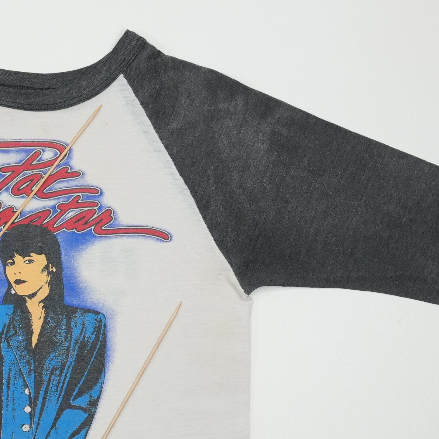 1982 Pat Benatar Get Nervous Tour Raglan Shirt Detail 3