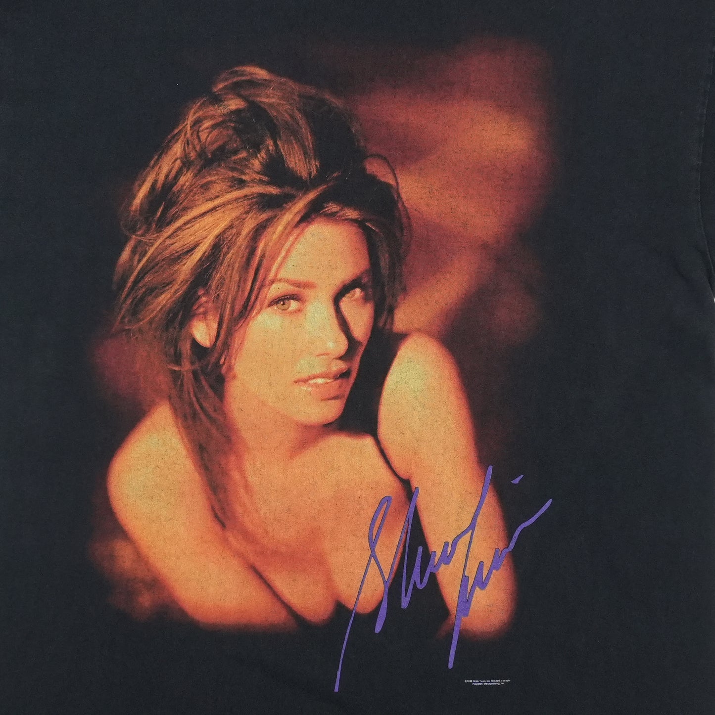 1990s Shania Twain Portrait Shirt Front Detail 1