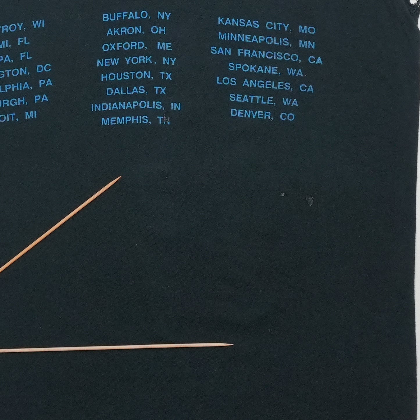 1988 Metallica Damaged Justice Tour Shirt Back Detail 2