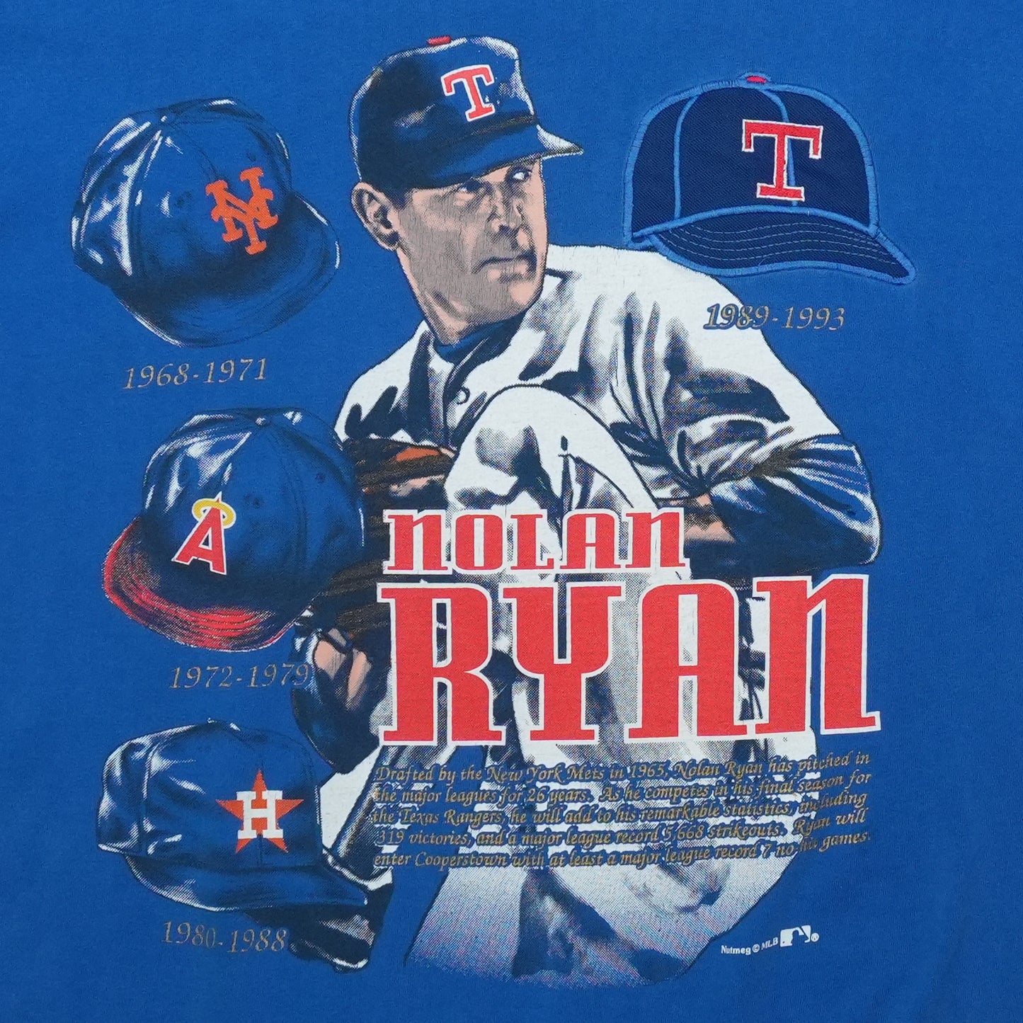 1993 Nolan Ryan Career Retirement Shirt Front Graphic