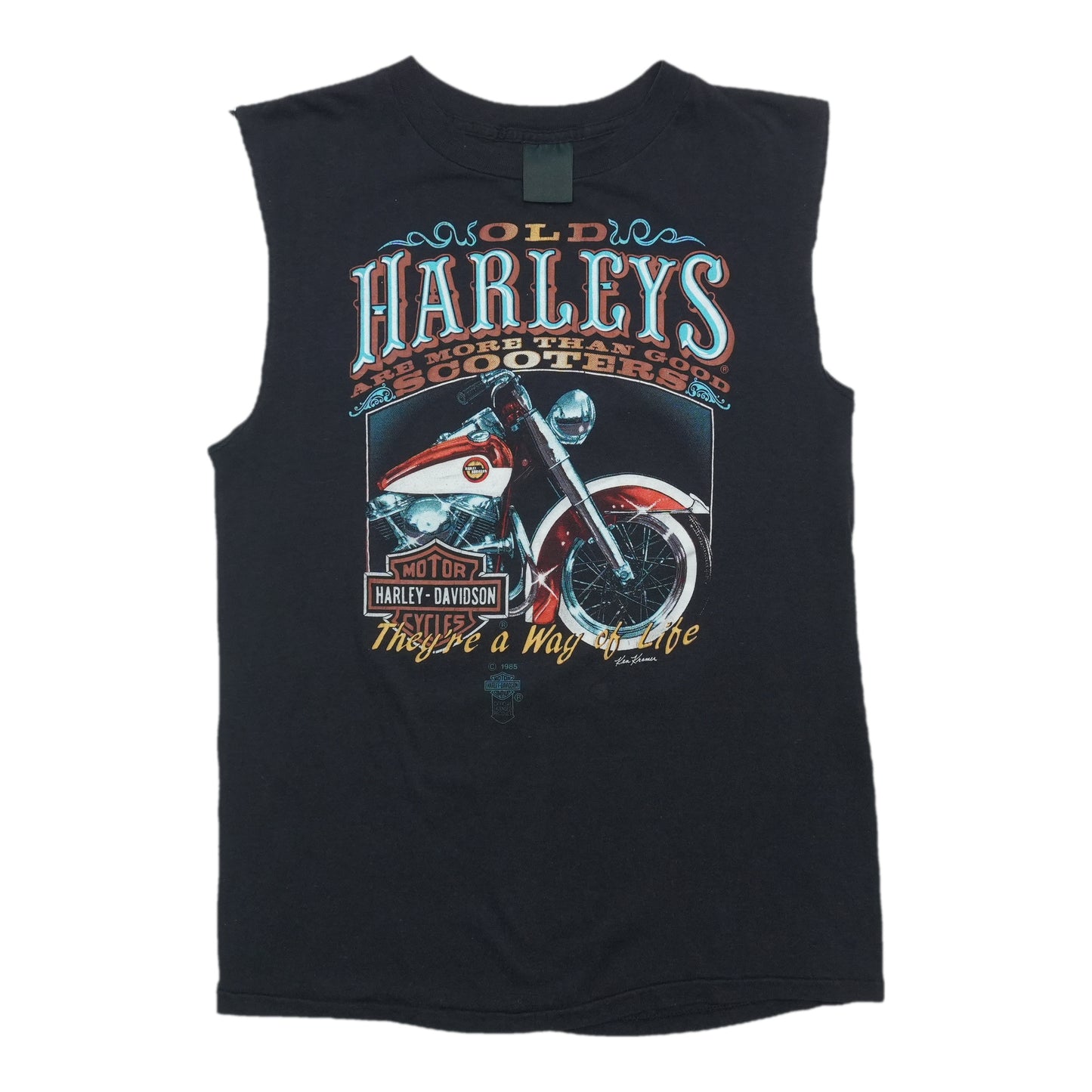 1986 Sturgis Harley Davidson Sleeveless Shirt Front